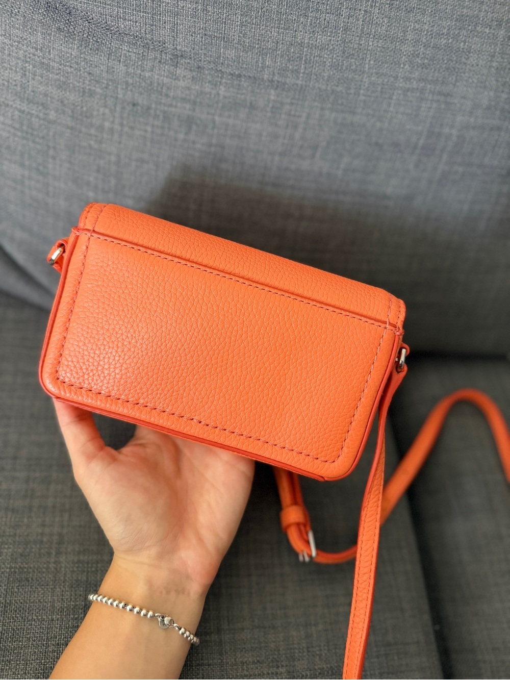 Marc Jacobs Orange Leather Mini Crossbody Bag - Picture 5 of 7